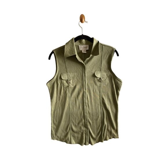 Sports savvy, Tops - Sports savvy, women’s Ribbed, green, 100% cotton Sleeveless tank, size small